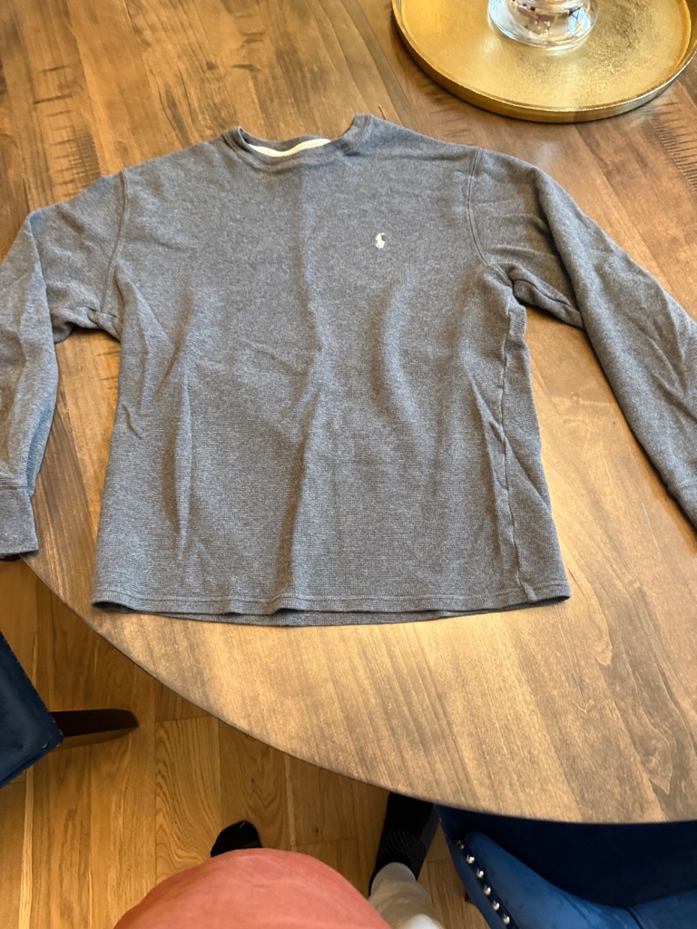 Polo by Ralph Lauren Long Sleeve Crewneck Shirt in Heather Gray